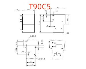 relay 12vdc t90-12vdc-tl-c 30a